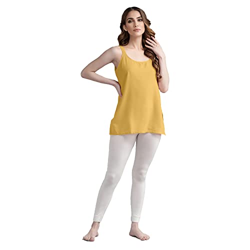 Image of Cotton Short Camisole Non-Stretchable Slip for Women | Short Kurti Slip | Short Camisole | Half-Length Lining | Waist Length Inner | Sameez | Samij(Half Slip)