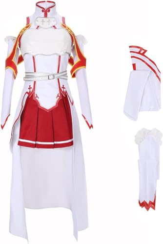 Mr.LQ Sword Art Online Sao Yuuki Asuna Cosplay Costume Anime Donna Tuta da Combattimento Vestito da Ragazza con Calze Mr.LQ Sword Art Online Sao Yuuki Asuna Cosplay Costume Anime Donna Tuta da Combattimento Vestito da Ragazza con Calze