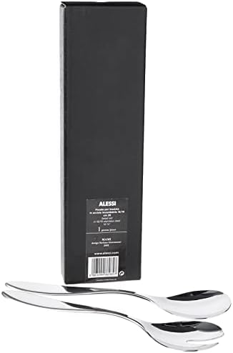 Alessi Mami 10-1/4-Inch by Salad Set, Mirror Polished, Silver image 5