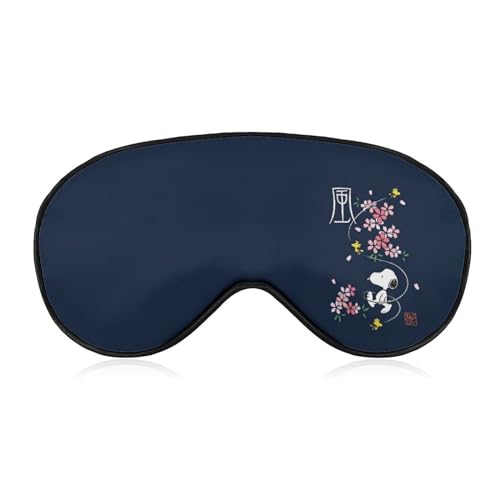 スヌーピー 桜 和風 アイマスク 睡眠アイマスク 目隠し 睡眠用 安眠グッズ 遮光 軽量 THEBEASTPIE 通気性 寝る時マス ク昼寝/仮眠/旅行に最適