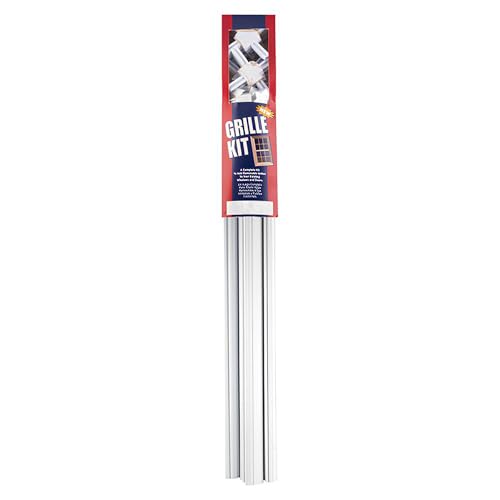 Brixwell Plastic Window Grille Kit in White Finish with 12 Total...