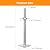 Scaffolding Adjustable Leveling Jack 18", Galvanized Screw Solid Stem with Base Plate, 4 Pack
