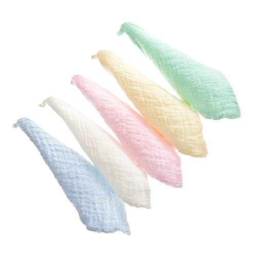 Milisten 6Pcs Cotton Saliva Towels Multi Function Muslin Gauze Kerchief Face Cloths Soft Breathable Handkerchiefs for Newborns Unisex Random Colors Random Color