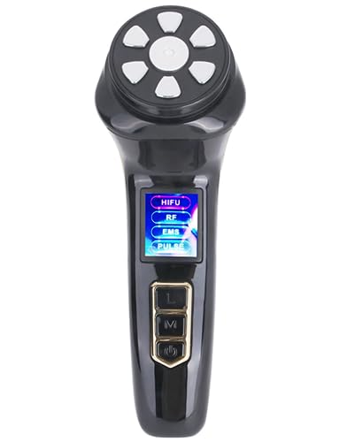 Mini instrumento de belleza HiFu, masajeador cavitación facial, máquina belleza facial 4 en 1 RF dispositivo facial antiarrugas pulso microcorriente rejuvenecimiento y estiramiento la piel