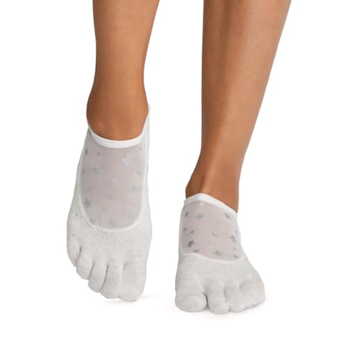 Image of toesox Luna Grip Socks Pilates Half Toe - Yoga Socks Non Slip for Barre, Ballet, Dance & Studio Workouts