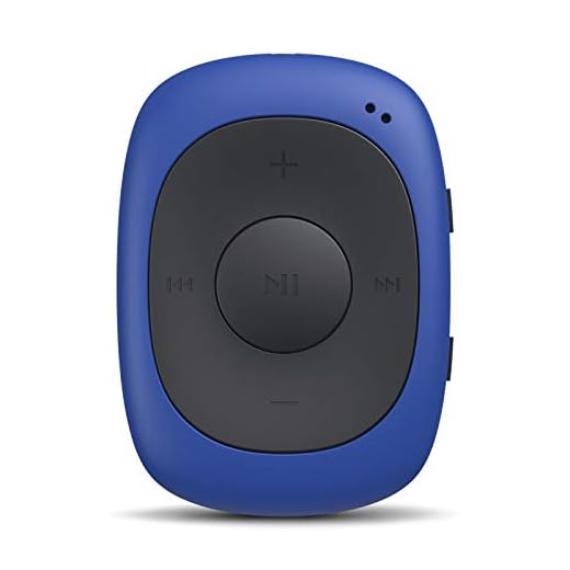 AGPTEK G02 8GB Clip MP3 Player with FM Shuffle, Portable Music Player with Sweatproof Silicone Case for Sports, Blue