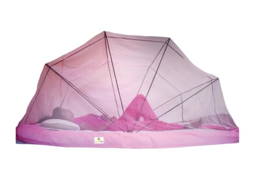 Image of Mosquito Net Cream Color for Double Size Bed 4 Ft X 6.5 Ft (48inch X 78inch)