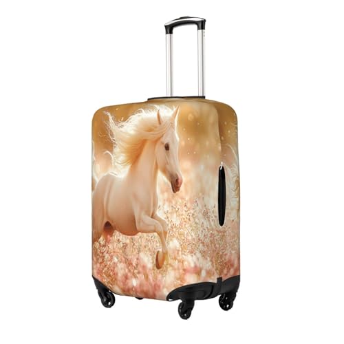 Happy White Horse Durable Luggage Cover Suitcase Protector Anti-Scratch Luggage Cover Fits 18-32inch Luggage, Black, L2