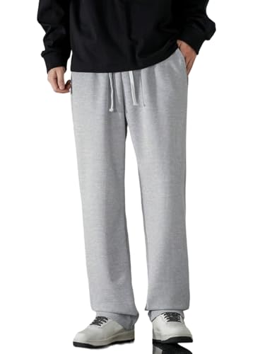 Image of dockstreet Men's /Unisex Open Bottom Drawstring Pure Cotton Stretchable Baggy Jogger Pants