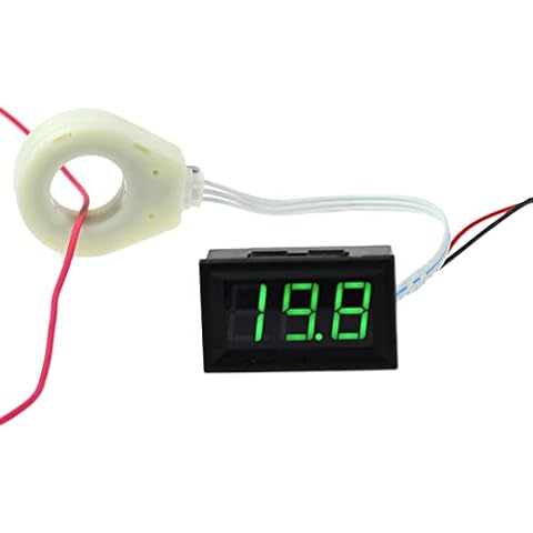 bayite DC 5-120V 100A Mini Digital Current Voltage Amp Meter Ammeter Gauge with Hall Effect Sensor Transformer Cover