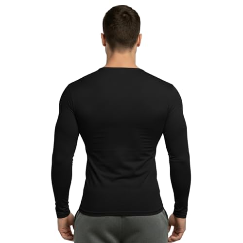 Image of Unbeatable Men's Full Sleeve Plain Athletic Fit Multi Sports Compression T-Shirt for Cycling and Gym