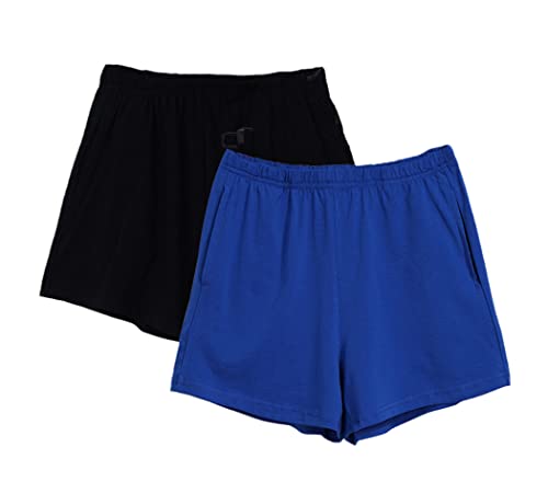 Short d'été décontracté pour femme noir idéal pour le sport et les balades estivales XL
