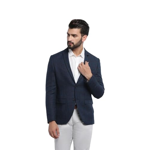 Image of Blackberrys Men Navy Checks Blazers