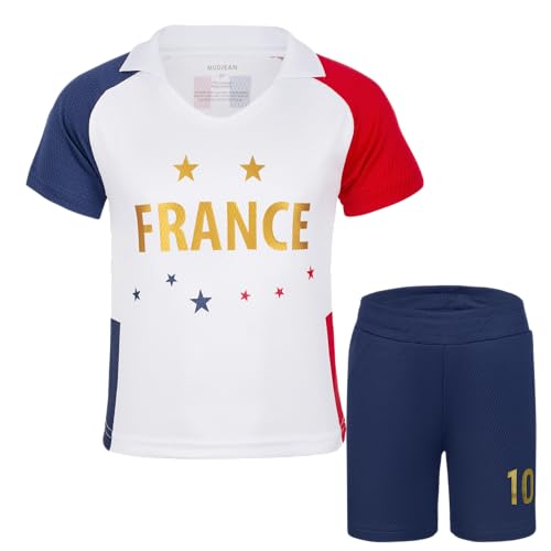 Image of Unisex Kids Soccer Jersey and Shorts Kit 2-Piece Set Boys Girls Football Outfits for Little Athlete 2-14 Years