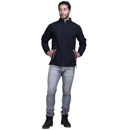 Image of TFA Mens Windcheater Jacket |Zip Closure| Sports Wear| Water Resistant |Rainy Season | Reflector