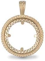 Genuine 9ct Yellow Gold Half Sovereign Pendant Mount : Amazon.co.uk ...