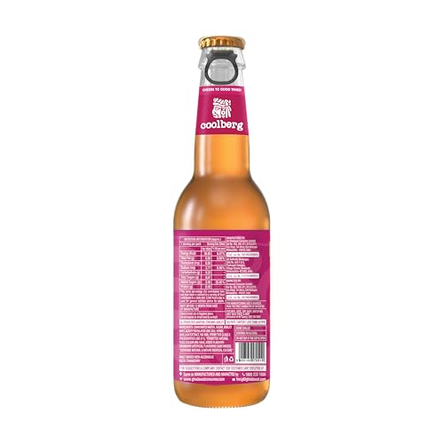 Image of Coolberg Non Alcoholic Beer Assorted Flavors 330ml Glass Bottle - Pack of 24 (330ml x 24) Peach, Mint, Malt, Cranberry, Ginger & Strawberry