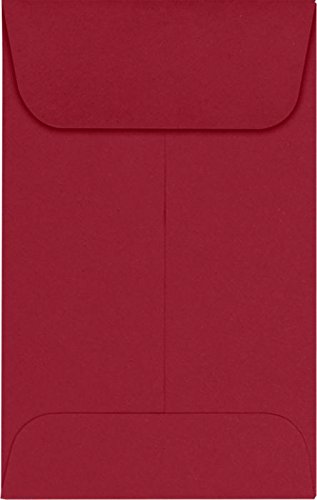 LUXPaper Coin Envelopes, Garnet, 2 1/4-Inch x 3 1/2-Inch, 50-Count