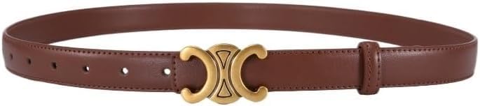 Women's Simple Genuine Leather Belts Fashionable Basic Belt for Jeans and Casual Outfits