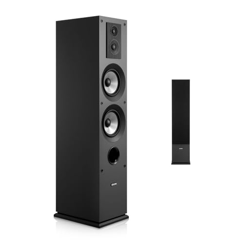 Migliori altoparlanti VEVOR Altoparlante da Pavimento, Altoparlante a Torre a 3 Vie con Doppi Woofer da 133,3 mm, Picco da 145 W, Involucro in MDF, Risposta in Frequenza da 70 Hz a 20 kHz, per Audio Domestico, Singolo