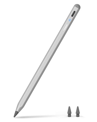 Metapen Pencil A8 for Apple iPad 2018-2025, (2X Faster Charge), Tilt Sensitivity, Pixel Precision, Stylus Pen for iPad 11/10/9/8/7/6th Gen, Pro 12.9/11/13-inch M4, Air 3/4/5/M2/M3, Mini 5/6th, Grey