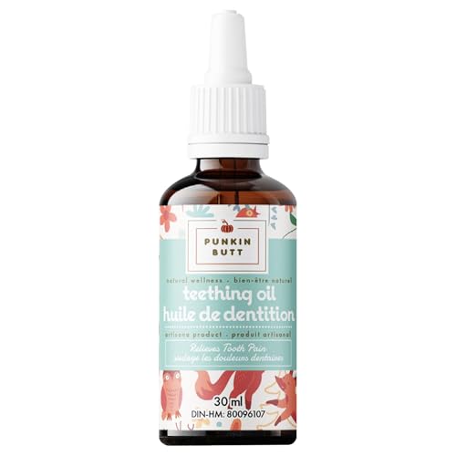 punkin butt teething oil for babies infused with chamomilla phytolacca amp rheum plant-based formula homeopathic natural teething relief for babies 1oz bottle