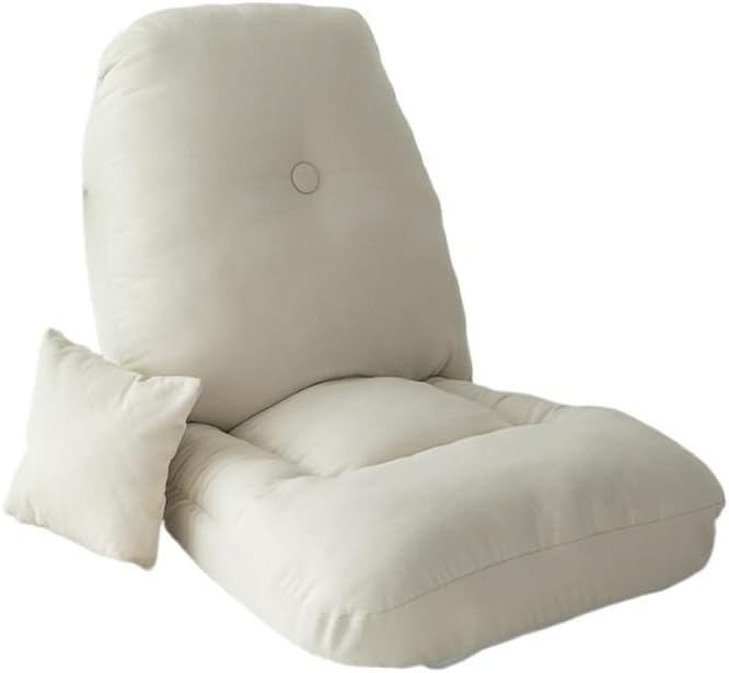 Foldable Lazy Sofa Tatami Bay Window Balcony Bedroom Foldable Adjustable Back Single Chair(Black)