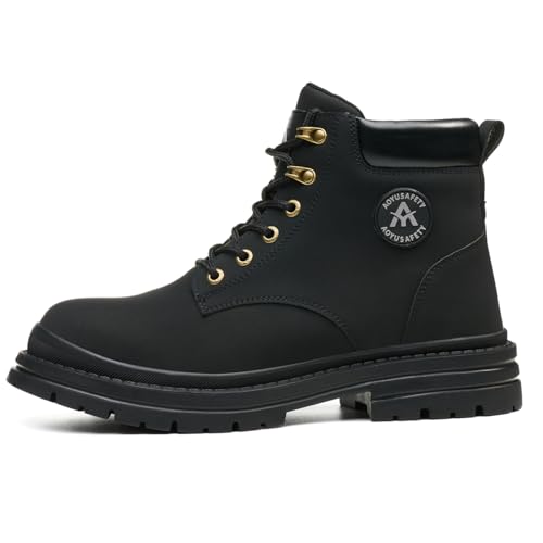 Image of Work Boots for Men,Lightweight Breathable High Top Steel Toe Boots,Unbreakable Steel Toe Shoes,Non Slip Safety Work Shoes.