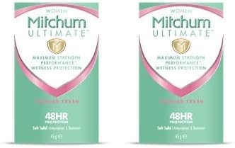 Mitchum Ultimate Women 48 Hr Protection Soft Solid Cream Stick Deodorant and Anti-Perspirant, Powder Fresh, 45 g (Pack of 2)