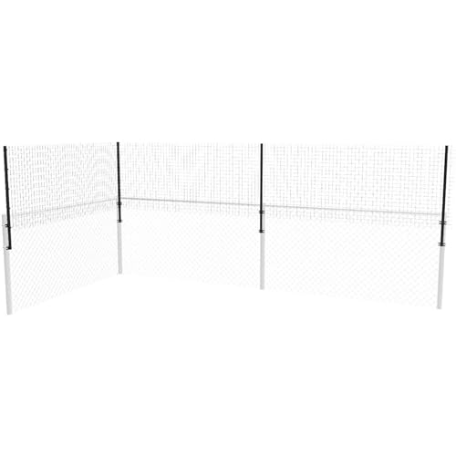 Dog-Proofer Vertical Fence Extension System - Includes Galvanized Steel Extenders and Industrial Poly Mesh to Prevent Jumping Over Fences, Extends Fencing Height by 3 Feet, 100 Foot Kit