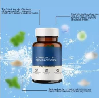 Parfum désodorisant 7 en 1 pour le corps, une haleine fraîche en 14 jours | une haleine fraîche et un équilibre intestinal