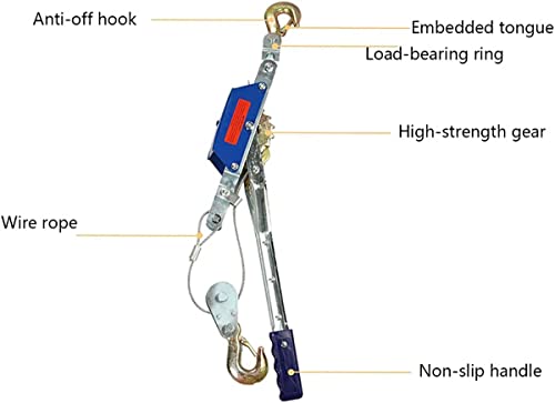 Winche manual SATUREY 2T con cable y gancho miniatura 3