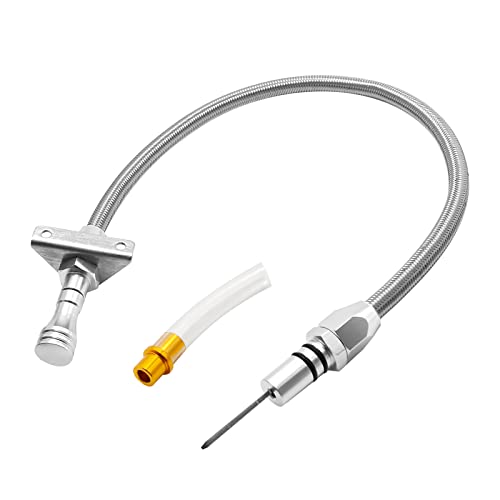 Uoienrt FU1HS1806 Transmission Dipstick Stainless Braided Hose, Replacement For Chevy Gm Th350 Th-400 700R4 Tranny Sbc Bbc Trans thumb #1