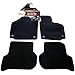 Price comparison product image Fully Tailored Deluxe Car Mats to fit VW Golf Mk5 2004-2009 - 4 Piece - Black Carpet - Black Trim - Heavy Duty Heel Pad - 20-1351