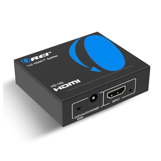 OREI HDMI Splitter 1 in 2 Out 4K - 1x2 HDMI Display Duplicate/Mirror - Powered Splitter Full HD 1080P, 4K @ 30Hz (One Input To Two Outputs) - USB Cable Included - 1 Source to 2 Identical Displays