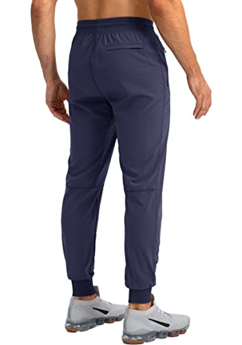 Image of Pudolla Men's Lightweight Jogger Pants Workout Running Tapered Joggers for Men with Zipper Pockets for Athletic Travel Casual