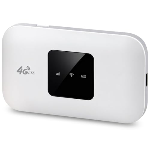 Portable WiFi Travel Router with SIM Card Slot 150Mbps High Speed Pocket 4G Internet Hotspot Up to 10 Users 4G LTE Mobile WiFi Hotspot for Outdoor Travel Camping Party Caravan Phone Laptop