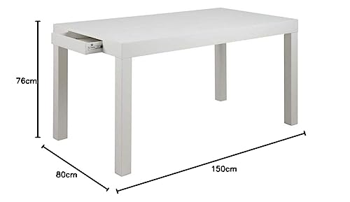 Table à manger blanche brillante Angela pour réceptions chaleureuses - 2
