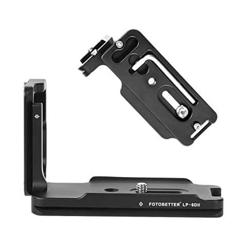 FOTOBETTER LP-6DII Dedicated L Bracket Quick Release Vertical Shoot QR L Plate Camera Holder for Canon 6D Mark II 6D2 Camera Body Arca-Swiss RRS Benro Sirui Compatible Replaces Sunwayfoto PCL6Dii Cover