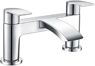 [Bath Tap] Hapilife Bathroom Waterfall Monobloc Bath Filler Mixer Tap Chrome Double Lever Tub Tap