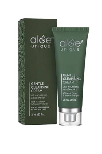 Crema de limpieza facial suave con aloe ferox y glicerina – Limpieza facial hidratante para piel seca y sensible – Crema de limpieza suave – 75 ml