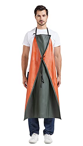 Nanxson Delantal de trabajo de matadero de fábrica de resistencia al aceite impermeable de goma unisex