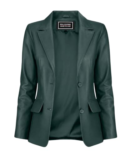 Image of Jild Classic Style Leather Blazer Women - Casual Coat Leather Jacket Women