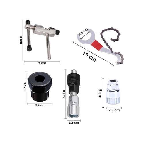 KIT 10 Peças Conjunto De Ferramentas Para Reparo Conserto Manutenção De Bicicleta Chave Bike Corrent