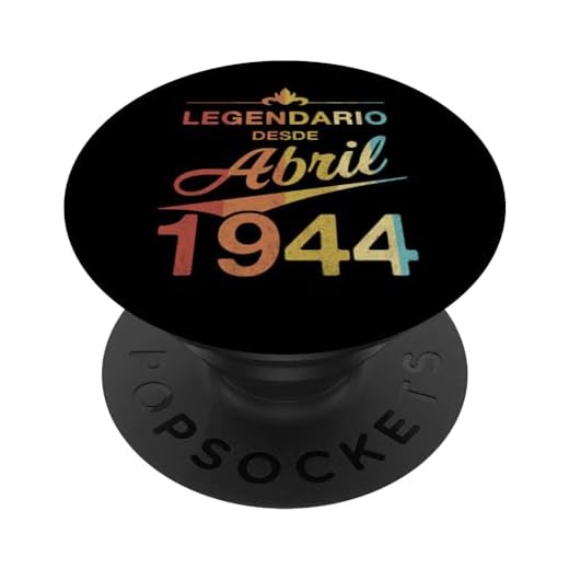 80 cumpleaños Nacido en Abril de 1944 Vintage 80 años PopSockets PopGrip Intercambiable