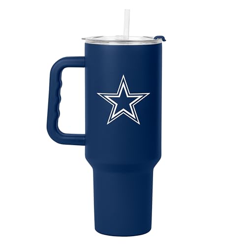 FANMATS NFL Dallas Cowboys Stainless Steel 40 oz Handle Tumbler 40 Fluid Ounces | Team Color | Straw & Lid Included
