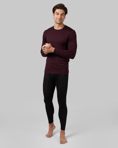32 Degrees Heat Men's Lightweight Crew Base Layer Thermal Top | Form Fitting | Long Sleeve| 4-Way Stretch4