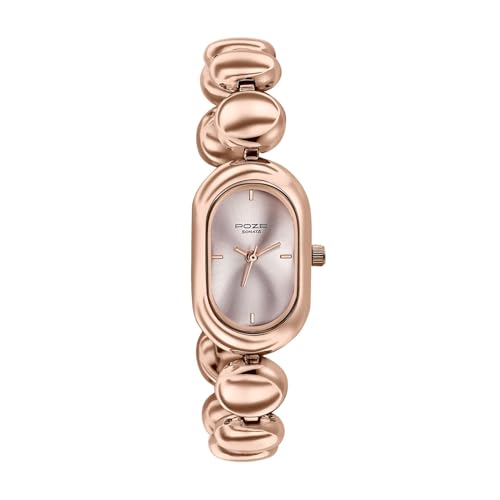 Image of Sonata Poze 8 Quartz Analog with Pink Dial IP Rose Gold Alloy Strap Watch for Women - SP80173WM01W
