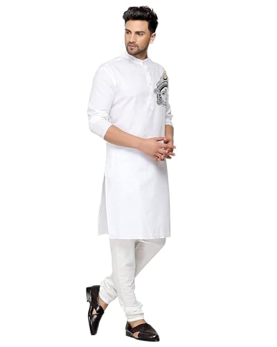 Image of Men's Digital Printed Kurta for Festival Navratri Pooja
