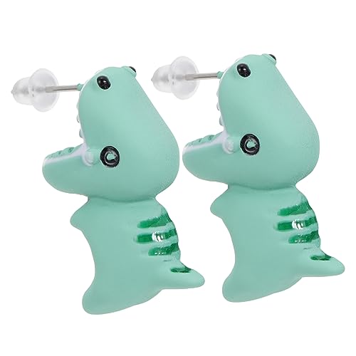 Pendientes dinosaurio en arcilla polimérica que solucionan looks aburridos